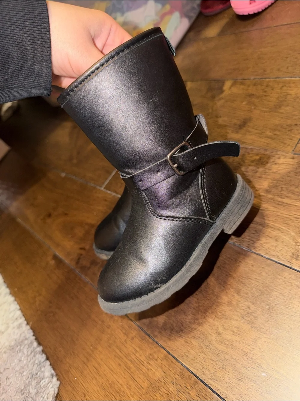 Carter's Black Girls' Mid-Calf Zip Boots